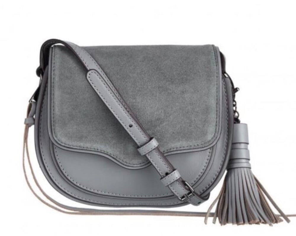 Rebecca Minkoff Mini Suki Gray Leather Crossbody Bag